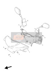 5C2F62901000, Rear View Mirror A, Yamaha, 3